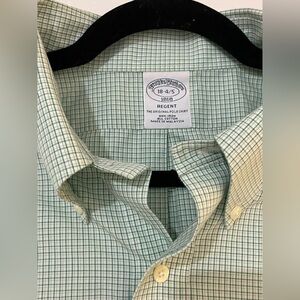 Brooks Brothers Men's Green Plaid Shirt